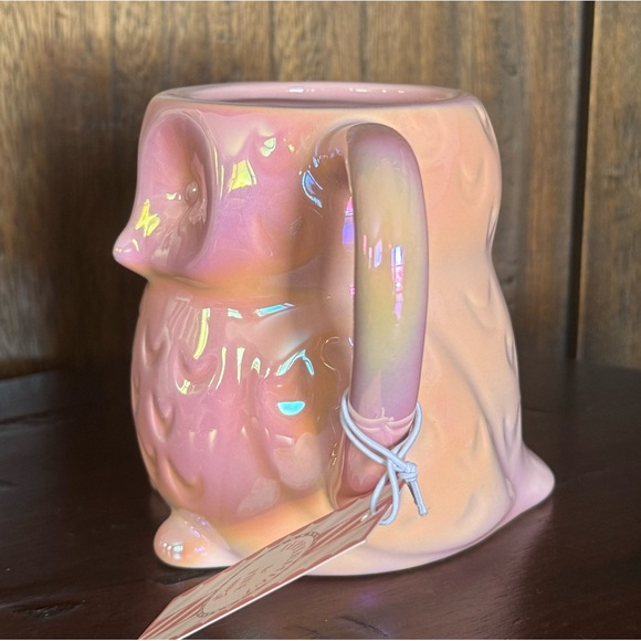 Iridescent Pink Owl Mug - Peppermint and Pine Collection - Picture 6 of 11
